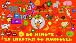 80 Minute Sa Invatam Cu Morcovel (Alfabetul, Numerele, Culorile, Fructele, Animalele, Zilele...)