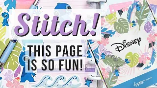 Plan With Me - Stitch Be Happy Box! Classic Happy Planner Creative Journal | Disney New Sticker Book