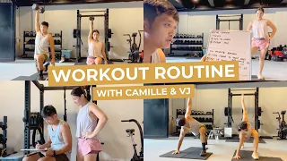 Workout with Vj & Camille | LetsGetYaMoving | Camille Prats Yambao