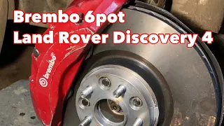 Тормоза Brembo 6 поршней на Land Rover Discovery 4.