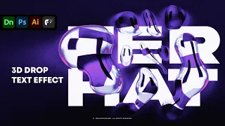 How to Create 3D Drop Text Effect  Tutorial Adobe Dimension