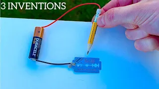 3 Inventions/How To Make Simple Pencil Welding Machine At Home With Blade | inventor 408