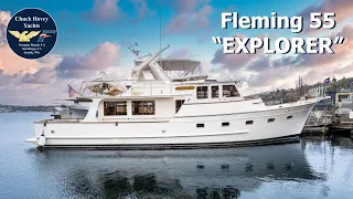 1995 Fleming 55 Pilothouse Motoryacht "EXPLORER" - Walk Through Video