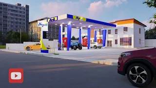 Petrol Station | 3D animation | Acestruct