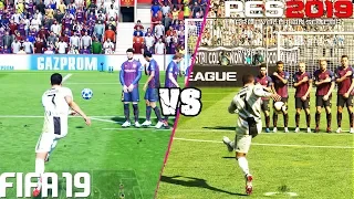 FIFA 19 vs. PES 2019: Free Kicks | 4K