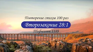 Тефиллин. Второзаконие 28:1. Повторение стихов 100 раз