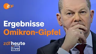 Pressekonferenz mit Scholz zum Omikron-Gipfel | ZDFheute live