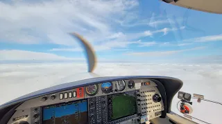 ILS Approach in a Diamond da 40 for Practice