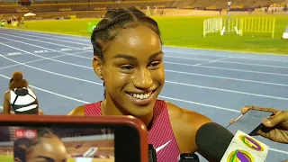 WDT Media TV:  Briana Williams speaking to reporters after winning the 60m at Camperdown Classic