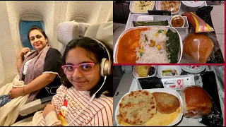 Emirates Economy Class Indian Food Review (India To USA) | Flight Vlog | Simple Living Wise Thinking