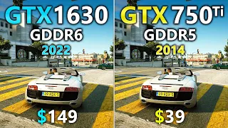 GTX 1630 vs GTX 750 Ti - Test in 8 Games