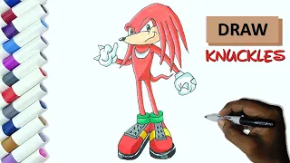 Drawing Knuckles !!! How To Draw Knuckles from Sonic