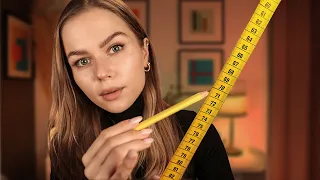 ASMR Measuring Every Inch of Your Face & Taking Notes ( Measuring Your eyes, Ears, Nose...)