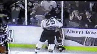 Terry Ryan Gets Hit & Byron Briske and Daymond Langkow respond WHL 1995-96.MOV