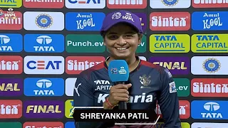 Shreyanka Patil Post Match Presentation After RCB vs DC WPL Final Match || RCB Win WPL trophy 2024