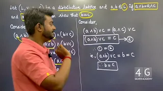 Distributive lattice Show that b=c Discrete Mathematics MA3354 Problems in Tamil Unit 5