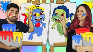 QUEM PINTAR MELHOR USANDO SÓ TRÊS CORES GANHA | Gabriel e Shirley 2.0