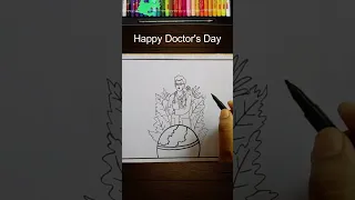 Doctor's Day Drawing Easy | Happy Doctor's Day Drawing | National Doctor's Day | 1st July drawing