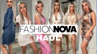 HUGE FASHION NOVA TRY ON HAUL | DRESSES, PANTS + LOUNGEWEAR