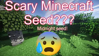 I tested the Midnight seed. (bedrock edition) Testing Scary Minecraft Things.
