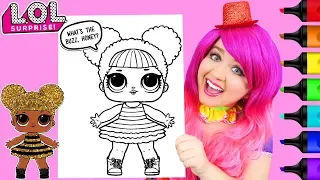 Coloring LOL Surprise Dolls Queen Bee Glitter Coloring Page Prismacolor Markers | KiMMi THE CLOWN
