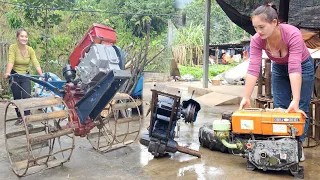 The genius girl completely restored the gearbox of a 61 diesel tractor for a farmer |Girl Mechanic