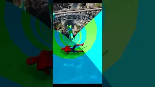 GTA 5 Spiderman Water Slides Jumps Ragdoll - OP MOMENT