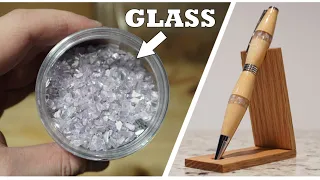 Woodturning | Making pens with stone and glass Inlays