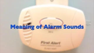 Meaning of Beep and Chirp Sounds of a Carbon Monoxide Detector (First Alert)