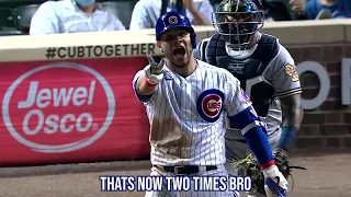 Contreras gets hit in back to back games and doesn't like it, a breakdown