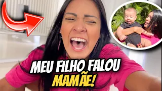 MEU FILHO FALOU PELA PRIMEIRA VEZ MAMÃE E GRAVEI O MOMENTO EXATO!!!! 😱😍