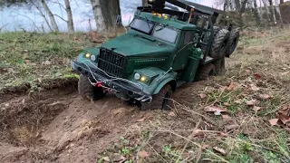 Kraz255 & Maz537 , offroad - schöne Verschränkungen der Achsen