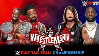 WWE 2K20 The New Day vs AJ Styles & Omos WrestleMania 37 Prediction Match Gameplay