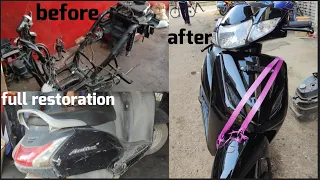 full restoration : Honda Activa 4g repainted perfectly watch full video.