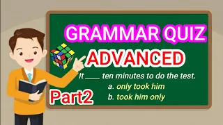 Grammar Quiz:50 Question Level Test-Advanced Part 2 | English Master