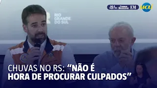 Eduardo Leite sobre chuvas no RS: “não é hora de procurar culpados”