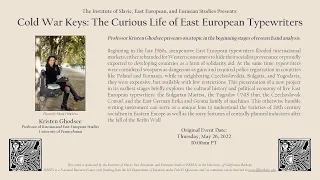 Kristen Ghodsee - "Cold War Keys: The Curious Lives of East European Typewriters"