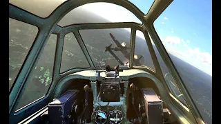 Бой на японском истребителе Zero A6M2 в СБ режиме в War Thunder.