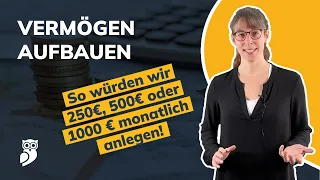 Wie wir 250, 500 oder 1.000 Euro anlegen würden, wenn wir mit dem Vermögensaufbau beginnen würden.