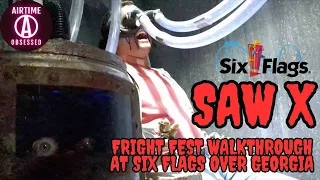 SAW X Haunted House Walkthrough | Six Flags Over Georgia Fright Fest 2023