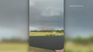 Looking at a large storm near in Pierce County as First Coast counties face tornado watches and warn