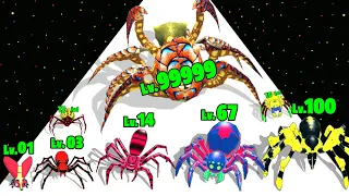 Spider And Insect Evolution Run - Level Up Spider Max Level Gameplay (Insect Evolution Run)