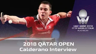 2018 Qatar Open I Calderano After Beating Lin