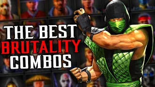 EVERY Characters BEST BRUTALITY COMBO in Mortal Kombat X... *PART 2*