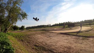 ARRMA KRATON 6S TRUGGY BACKFLIP in Turaida RC Racing track