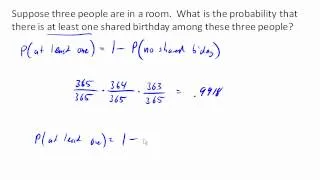 Probability: the birthday problem