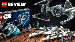 LEGO Mandalorian Fang Fighter vs TIE Interceptor! | 75348 in Depth Review