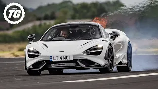 Chris Harris vs McLaren 765LT - outrageous 750bhp track special tops 200mph! | Top Gear
