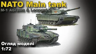 M-1 Abrams & Leopard 2 NATO Main Battle Tank Combo Огляд набору від Hasegawa