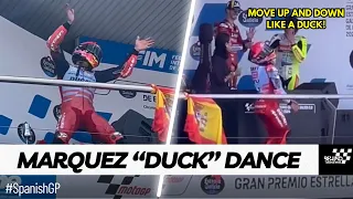 Marc Marquez Showing Crazy Celebration "DUCK" Dance at the Podium | 2024 Spanish GP